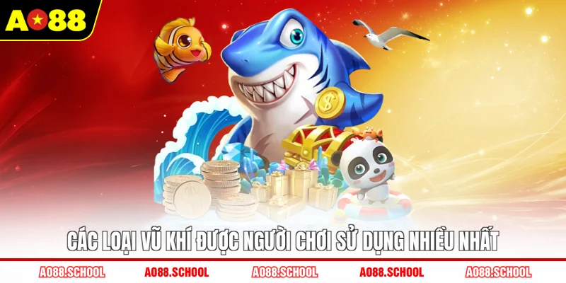 Các loại vũ khí được người chơi sử dụng nhiều nhất